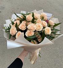 Букет Кремовые розы Латте в Клеменово